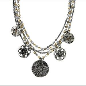 Stunning Multi-Chain Medallion Necklace, NWT